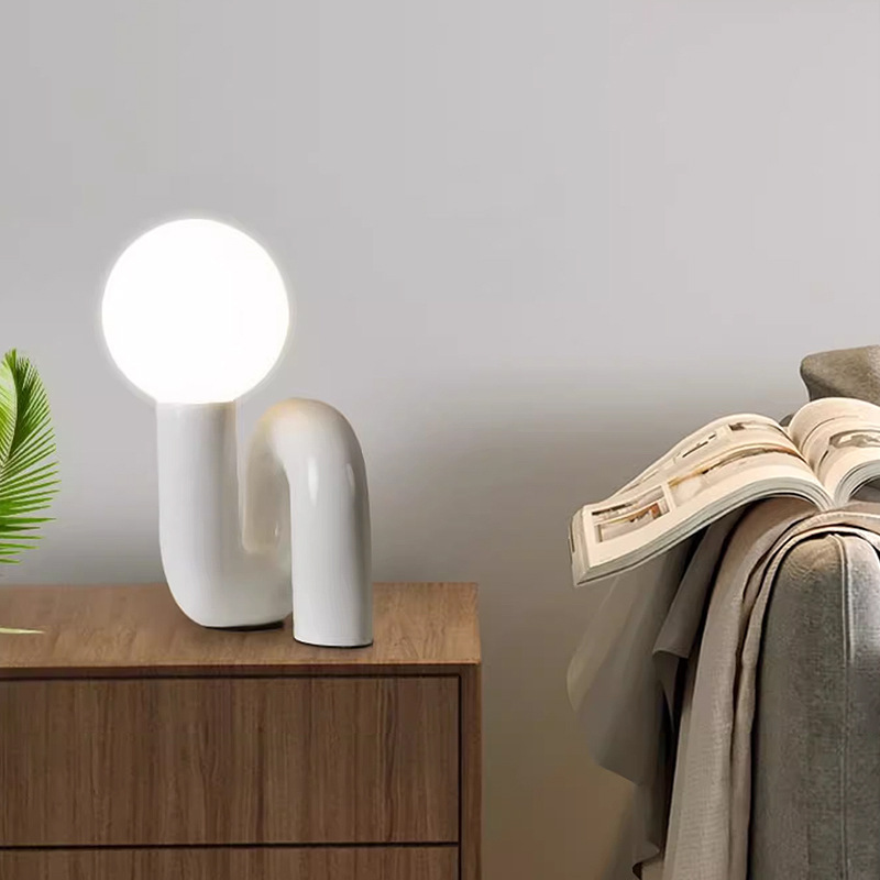 Resin Art Uk - Nordic LED Glass Spherical Table Lamp