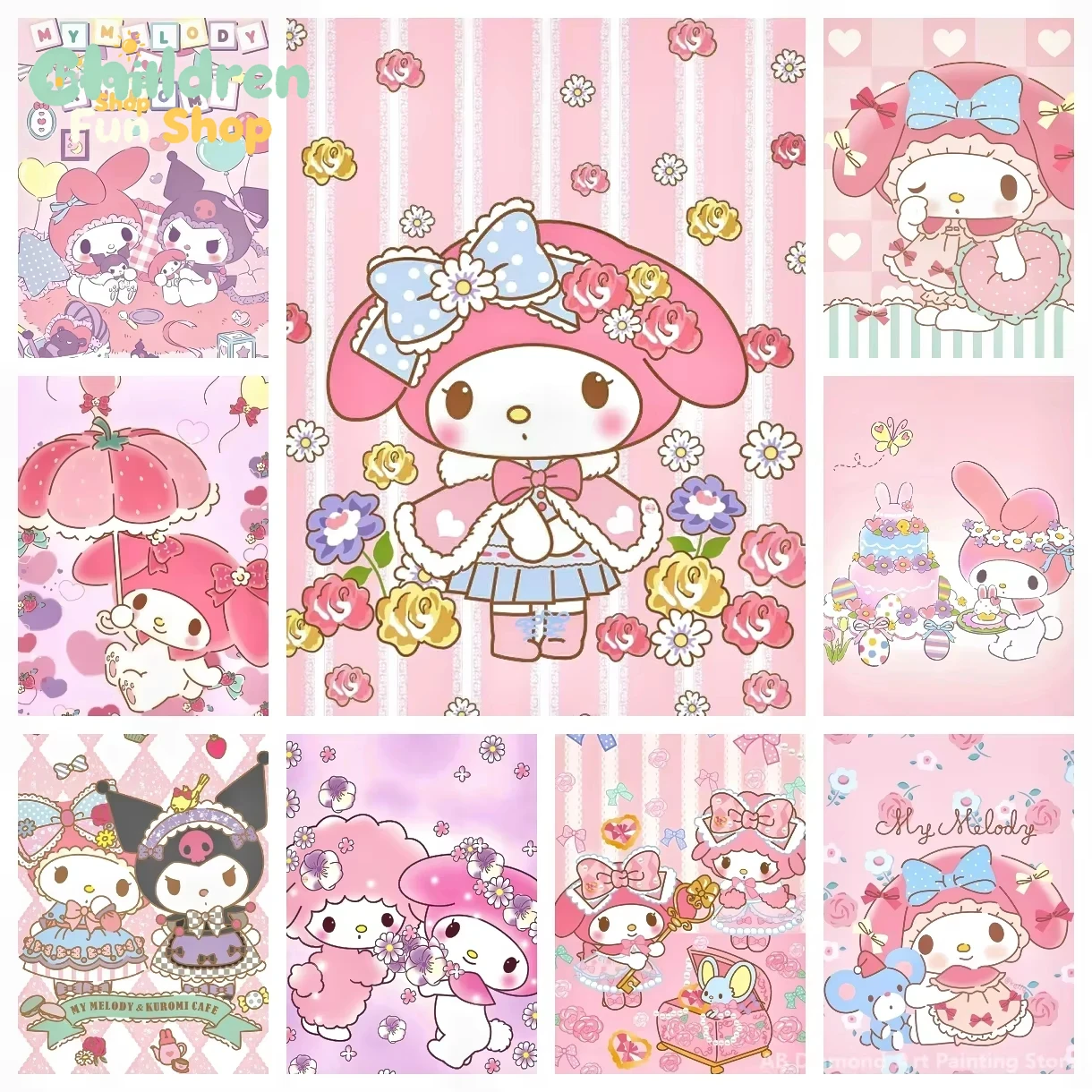 Resin Art Frame - My Melody Sanrio Diamond Painting Cute