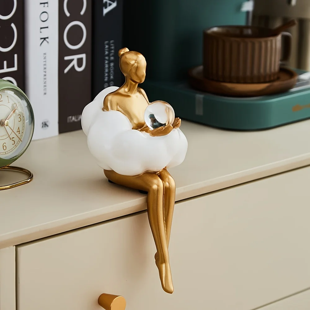 Cloud Girl Sculpture Abstract  - đánh giá và giá Resin Art Aesthetic