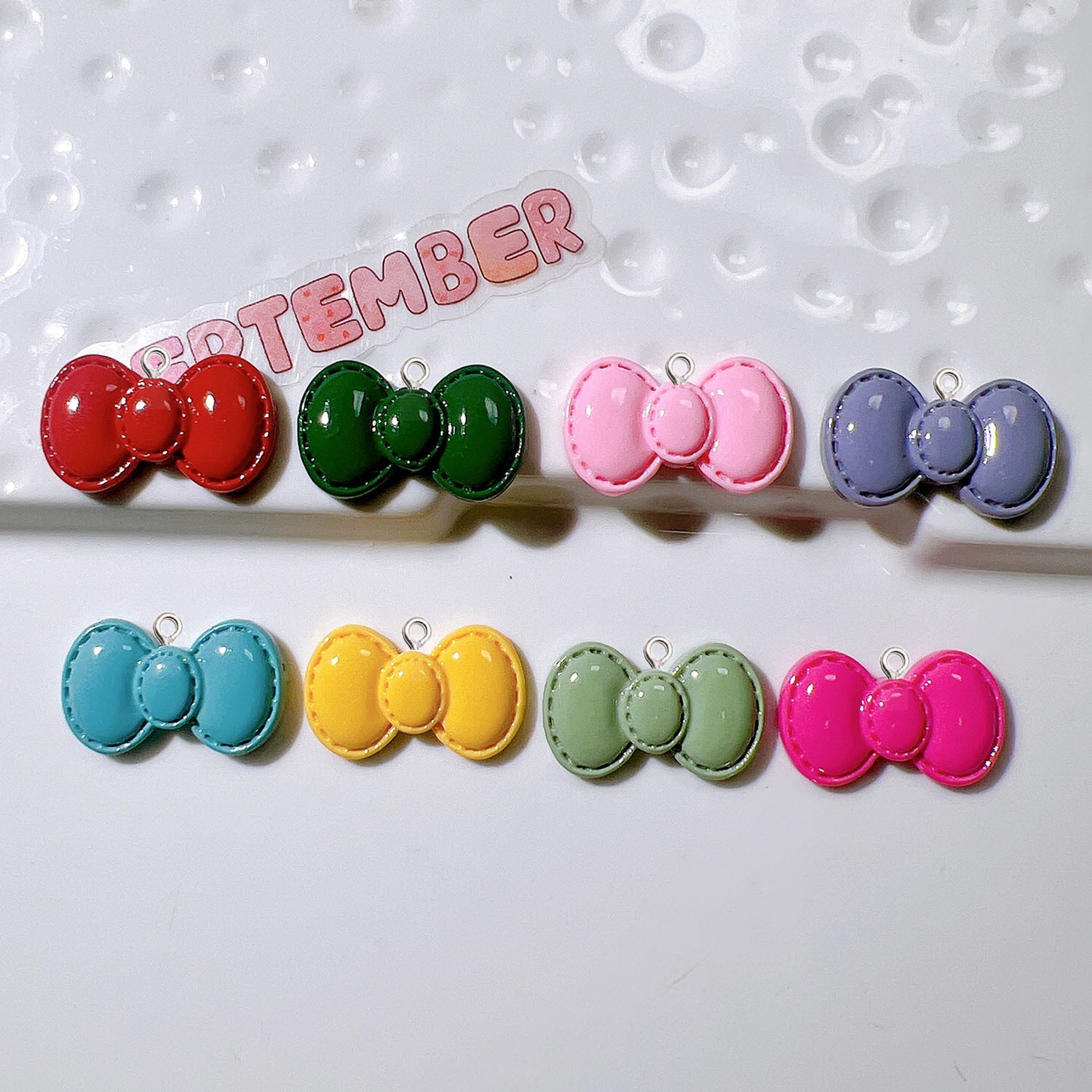 10Pcs Cute Cartoon Bowknot Res - đánh giá và giá Resin Art Earrings Material