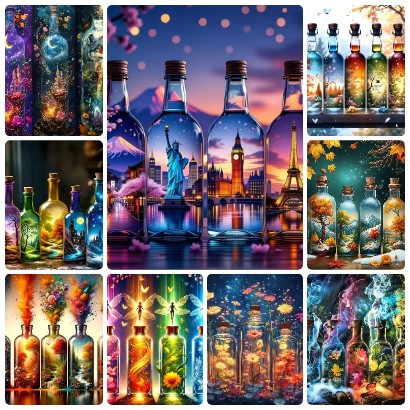 Magical Bottle Scenery Diamond - đánh giá và giá Resin Art Bottle