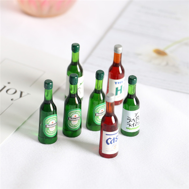 5pcs Dollhouse Mini Beer Bottl - đánh giá và giá Resin Art Bottle