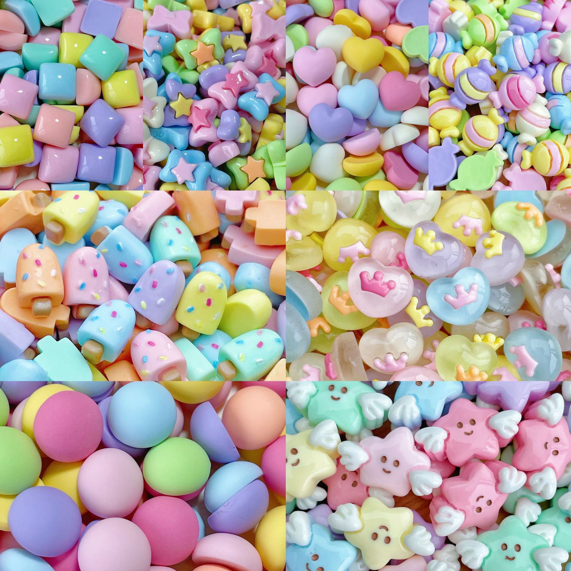 20/30/50Pcs Mixed Mini Cartoon - đánh giá và giá Resin Art Earrings Material