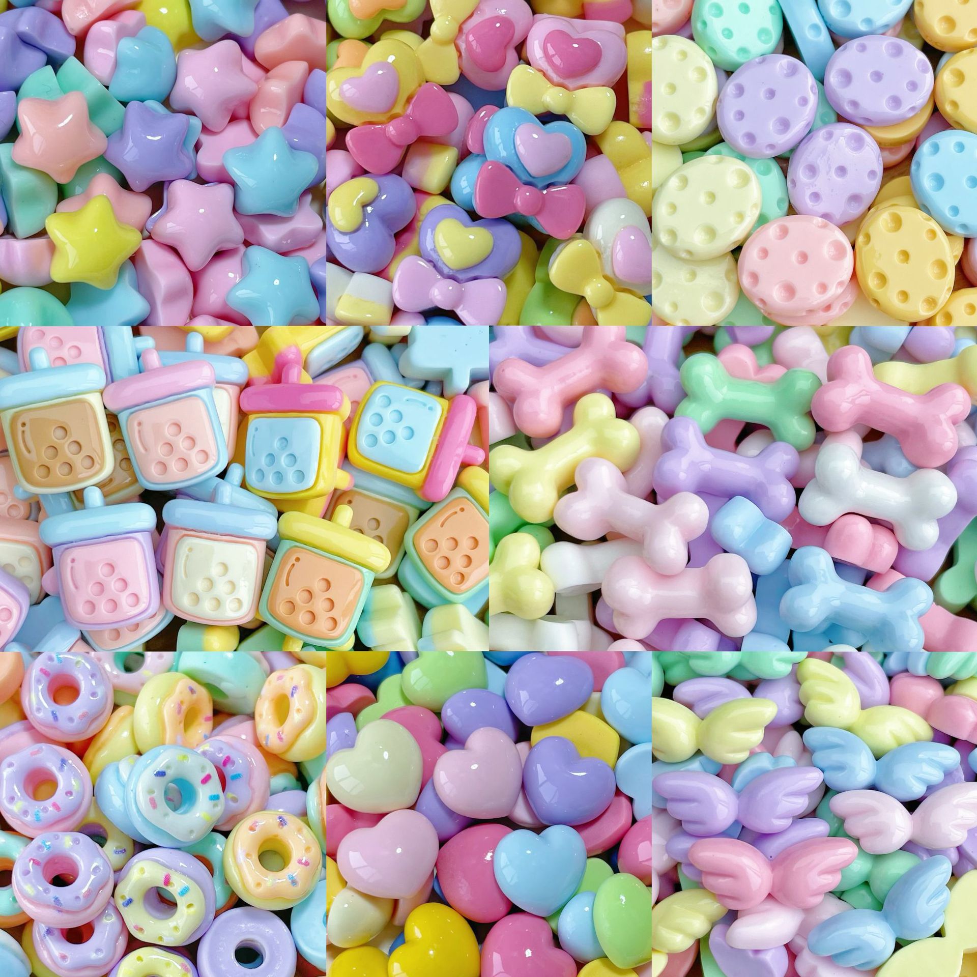 20/30/50Pcs Mixed Mini Cartoon - đánh giá và giá Resin Art Earrings Material