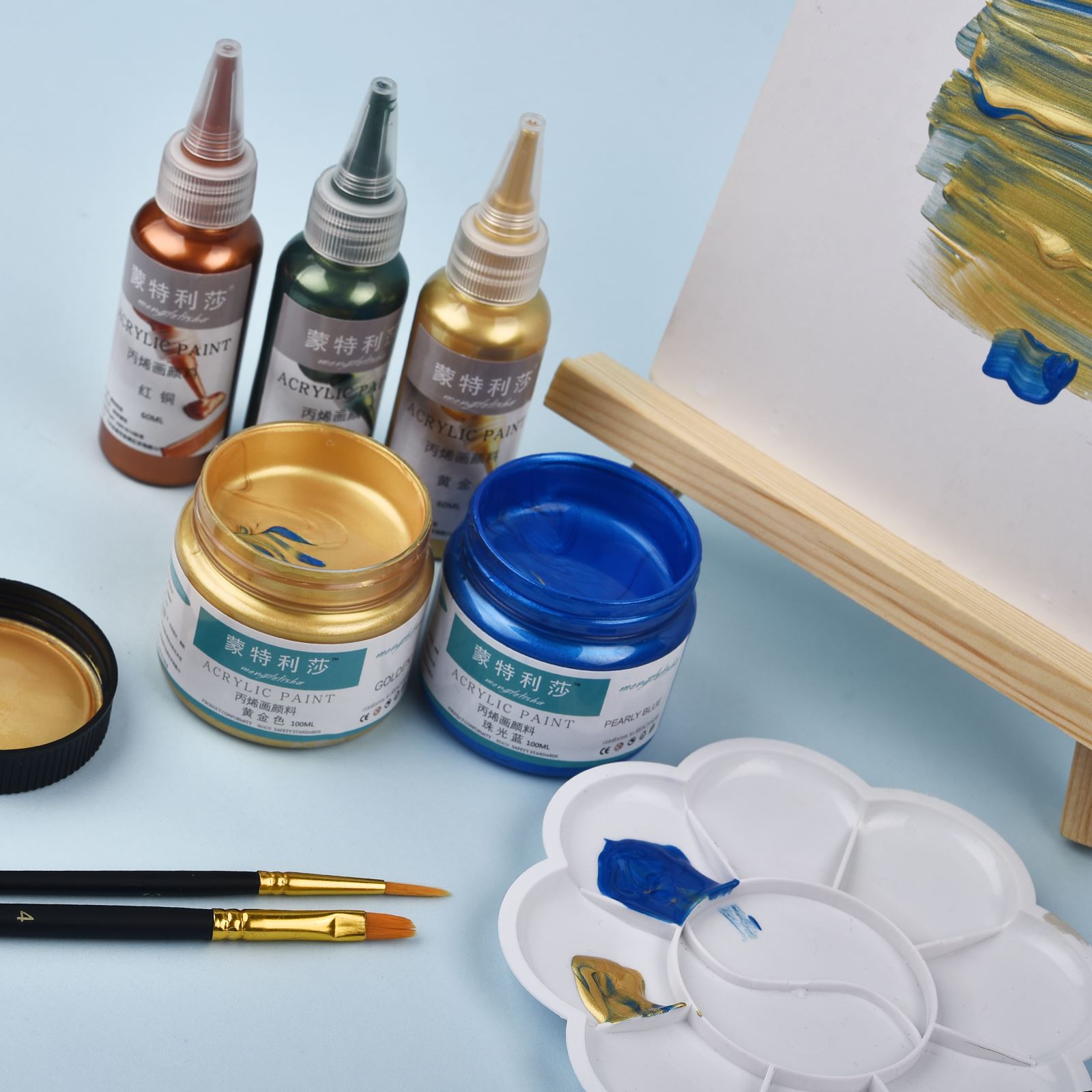 7 Colors 60ml/Bottle Metallic  - đánh giá và giá Resin Art Bottle