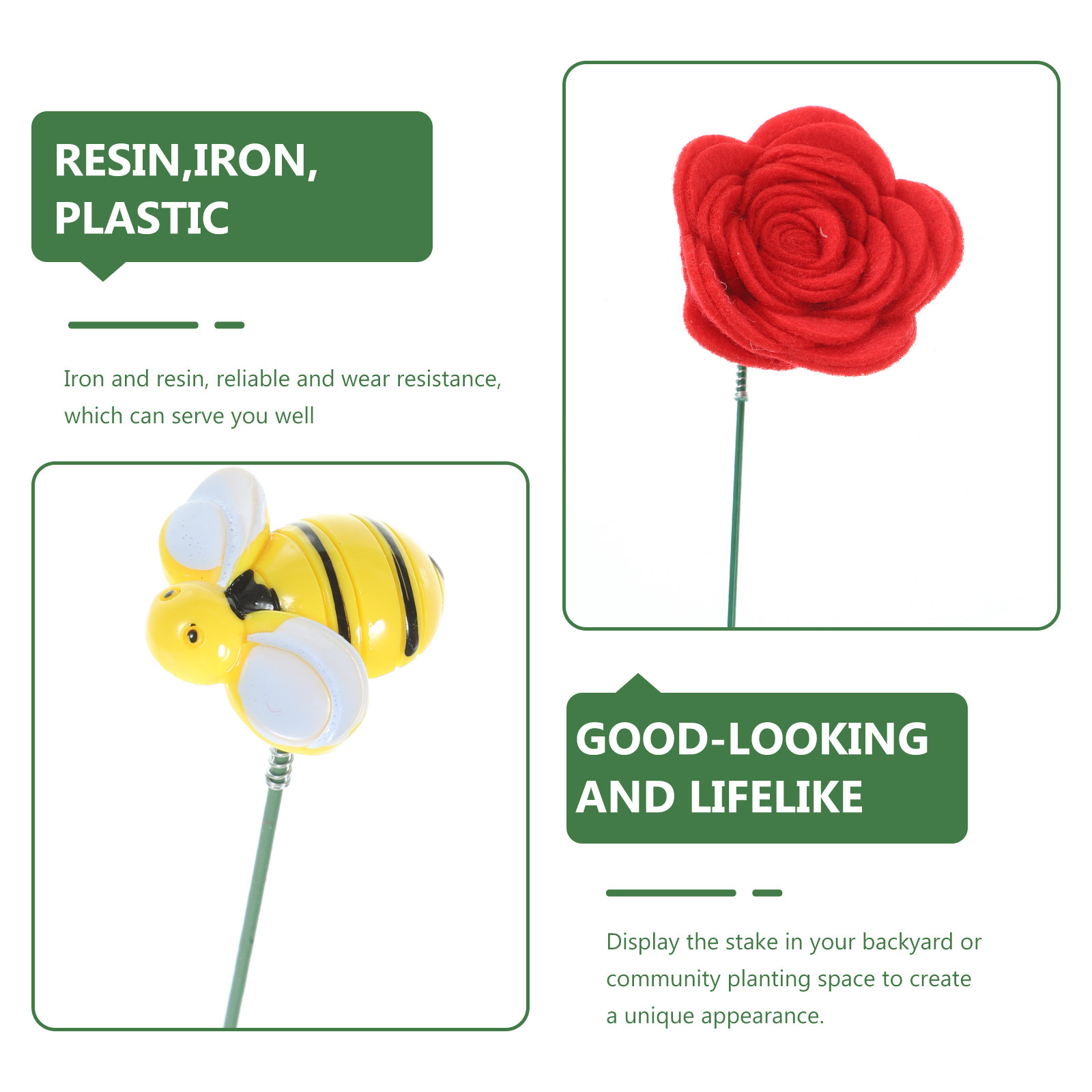 1Set Realistic Stake Decorativ - đánh giá và giá Resin Art Of Flowers