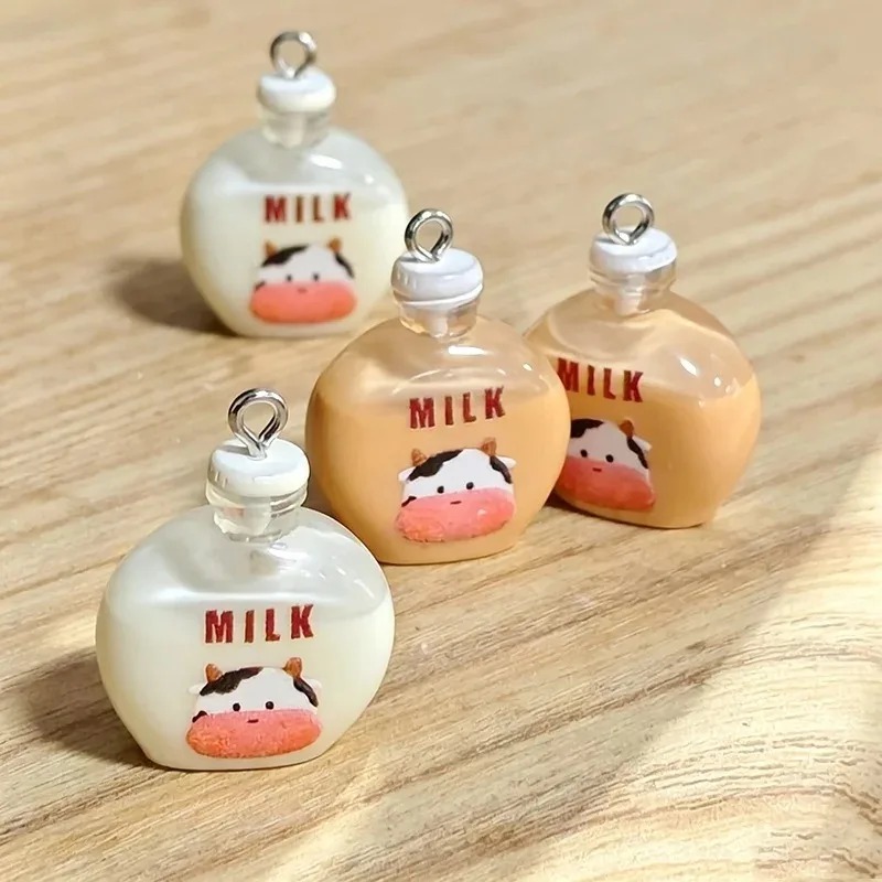 10Pcs Adorable Small Cow Milk  - đánh giá và giá Resin Art Bottle