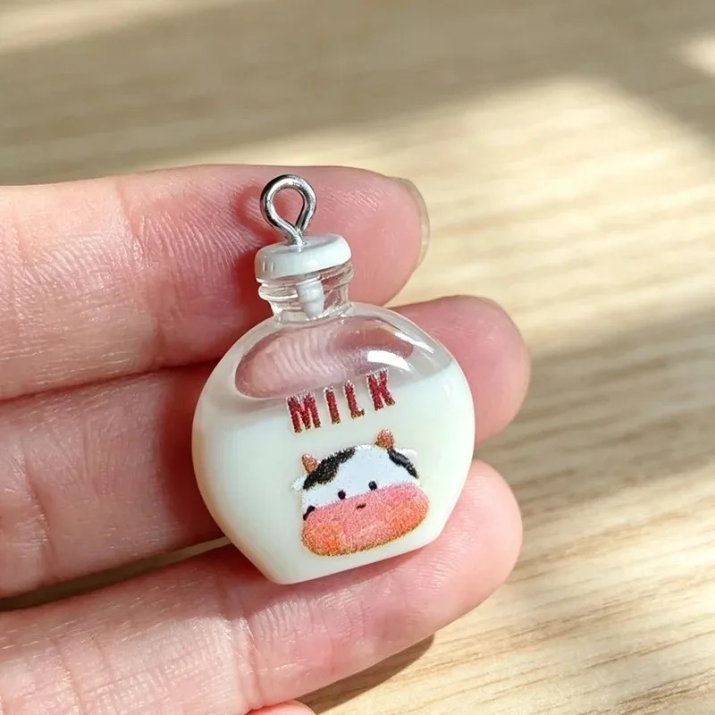 10Pcs Adorable Small Cow Milk  - đánh giá và giá Resin Art Bottle