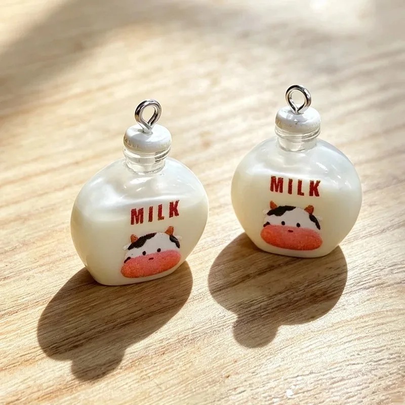10Pcs Adorable Small Cow Milk  - đánh giá và giá Resin Art Bottle