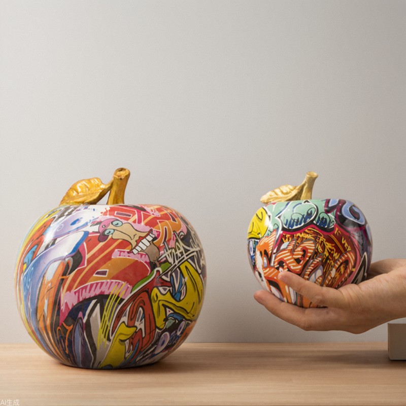 Aesthetic Graffiti Apple Sculp - đánh giá và giá Resin Art Aesthetic