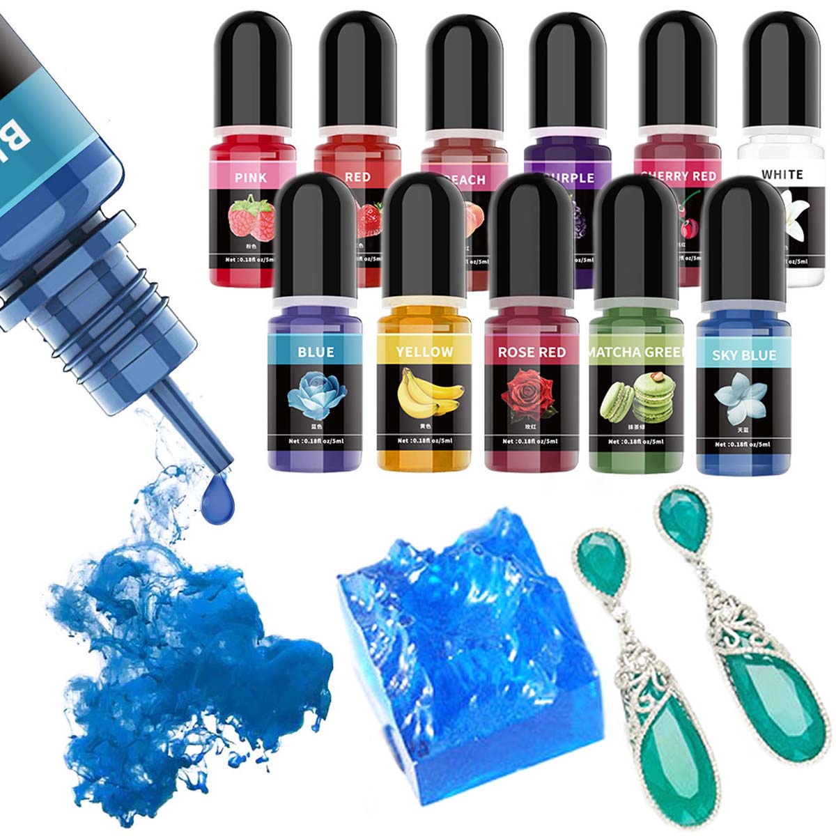 5ml/Bottle Epoxy Resin Pigment - đánh giá và giá Resin Art Bottle